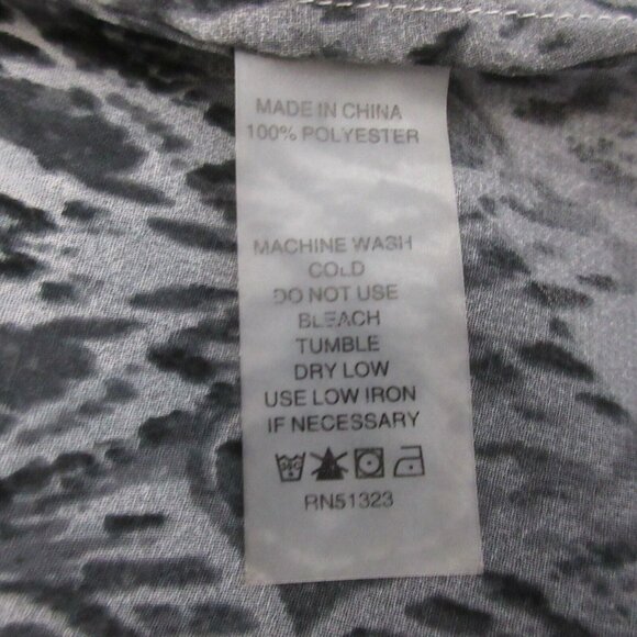 Vince Camuto Tura Tunic Top Sz Small Black White Blouse Short Sleeve Semi-Sheer - Picture 7 of 7